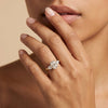 Liora Muse 1ct Radiant Lab-Grown Diamond Engagement Ring with Leaf-Inspired Pear Accents