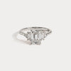 Liora Muse 1ct Emerald Lab-Grown Diamond Engagement Ring with Baguette & Round Side Stones