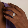 Liora Muse 1ct Emerald Lab-Grown Diamond Engagement Ring with Baguette & Round Side Stones