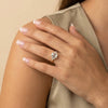 Liora Muse 1ct Emerald Lab-Grown Diamond Engagement Ring with Baguette & Round Side Stones