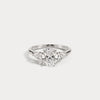Liora Muse Oval Lab Diamond 2CT Three-Stone Engagement Ring with Pear Side Stones