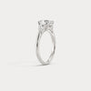 Liora Muse Oval Lab Diamond 2CT Three-Stone Engagement Ring with Pear Side Stones
