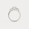 Liora Muse Oval Lab Diamond 2CT Three-Stone Engagement Ring with Pear Side Stones