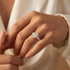 Liora Muse Oval Lab Diamond 2CT Three-Stone Engagement Ring with Pear Side Stones