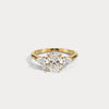 Liora Muse Oval Lab Diamond 2CT Three-Stone Engagement Ring with Pear Side Stones
