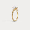 Liora Muse Oval Lab Diamond 2CT Three-Stone Engagement Ring with Pear Side Stones