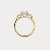 Liora Muse Oval Lab Diamond 2CT Three-Stone Engagement Ring with Pear Side Stones