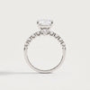 Liora Muse 1ct Pear Lab Diamond Hidden Halo Half Pavé Engagement Ring