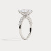 Liora Muse 1ct Pear Lab Diamond Hidden Halo Half Pavé Engagement Ring