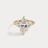 Liora Muse 1ct Marquise Cut Lab Diamond Three Stone Engagement Ring
