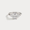 Liora Muse 1ct Radiant Cut Lab Diamond Twisted Three Stone Engagement Ring