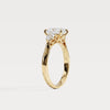 Liora Muse 1ct Radiant Cut Lab Diamond Twisted Three Stone Engagement Ring