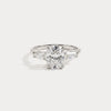 Liora Muse 1ct Elongated Cushion Lab Diamond Three-Stone Engagement Ring with Tapered Baguette Accents