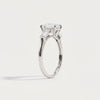 Liora Muse 1ct Elongated Cushion Lab Diamond Three-Stone Engagement Ring with Tapered Baguette Accents