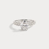 Liora Muse 1ct Oval Lab Diamond Twisted Split Shank Pavé Milgrain Engagement Ring