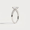 Liora Muse 1ct Oval Lab Diamond Twisted Split Shank Pavé Milgrain Engagement Ring