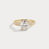 Liora Muse 1ct Oval Lab Diamond Twisted Split Shank Pavé Milgrain Engagement Ring