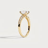 Liora Muse 1ct Oval Lab Diamond Twisted Split Shank Pavé Milgrain Engagement Ring