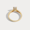 Liora Muse 1ct Oval Lab Diamond Twisted Split Shank Pavé Milgrain Engagement Ring
