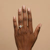 Liora Muse 1ct Oval Lab Diamond Twisted Split Shank Pavé Milgrain Engagement Ring