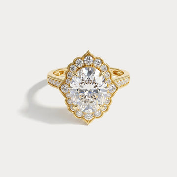 Liora Muse 1ct Lab-Grown Diamond Scalloped Vintage Engagement Ring