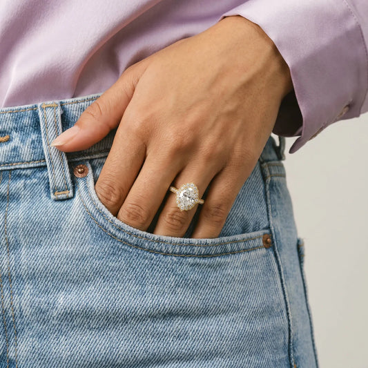 Liora Muse 1ct Lab-Grown Diamond Scalloped Vintage Engagement Ring