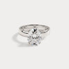 Liora Muse 1ct Oval Cut Lab-Grown Diamond Solitaire Cigar Band Engagement Ring