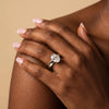 Liora Muse 1ct Oval Cut Lab-Grown Diamond Solitaire Cigar Band Engagement Ring