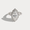 Liora Muse 1ct  Marquise Lab Diamond Vintage-Inspired Leaf Halo Engagement Ring