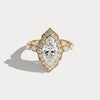 Liora Muse 1ct  Marquise Lab Diamond Vintage-Inspired Leaf Halo Engagement Ring