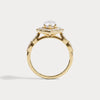 Liora Muse 1ct  Marquise Lab Diamond Vintage-Inspired Leaf Halo Engagement Ring
