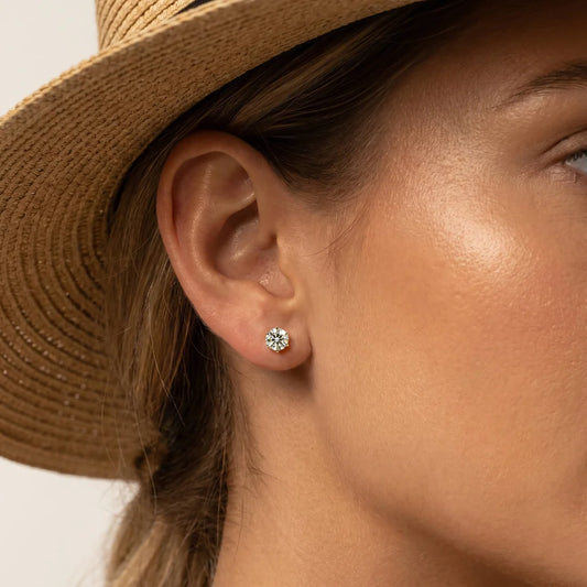 Liora Muse Classic Six-Prong Tulip Lab-Grown Diamond Stud Earrings