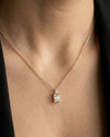 Liora Muse 2CT Emerald Cut Lab Diamond Pendant Necklace In 10K Solid Gold