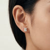 Liora Muse 4 Carat Emerald Cut Lab Grown Diamond 4-Prong Stud Earrings (2 ct each side) 9k Solid Gold