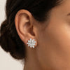 Liora Muse 3.96 CTW Asscher Floral Cluster Lab-Grown Diamond Stud Earrings