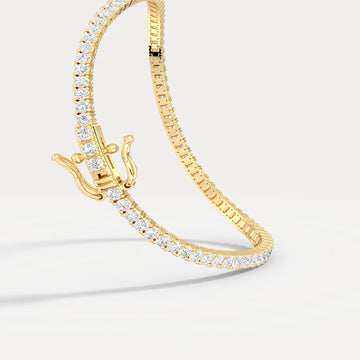 Liora Muse 3 CTW (3.8points 2.0mm / pcs) Lab-Grown Diamond Tennis Bracelet in 9K Gold/Platinum – Classic & Timeless