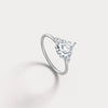 1CT Pear Cut Lab Grown Diamond Cluster Ring with Round Accents in 10K Gold/Platinum