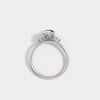 1CT Pear Cut Lab Grown Diamond Cluster Ring with Round Accents in 10K Gold/Platinum