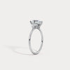1CT Pear Cut Lab Grown Diamond Cluster Ring with Round Accents in 10K Gold/Platinum
