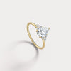 1CT Pear Cut Lab Grown Diamond Cluster Ring with Round Accents in 10K Gold/Platinum