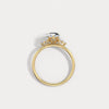 1CT Pear Cut Lab Grown Diamond Cluster Ring with Round Accents in 10K Gold/Platinum