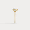 1CT Pear Cut Lab Grown Diamond Cluster Ring with Round Accents in 10K Gold/Platinum