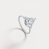 2CT Pear Cut Lab Grown Diamond Cluster Ring with Round Accents in 10K Gold/Platinum