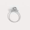 2CT Pear Cut Lab Grown Diamond Cluster Ring with Round Accents in 10K Gold/Platinum