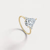 2CT Pear Cut Lab Grown Diamond Cluster Ring with Round Accents in 10K Gold/Platinum