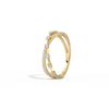 Liora Muse 9K Solid Gold Crisscross Lab-Grown Diamond Ring