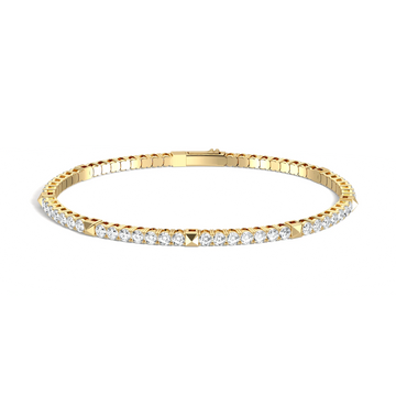 Liora Muse 4.73 Carat Lab-Grown Diamond Flexible Tennis Bangle Bracelets 9K Solid Gold