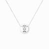 Liora Muse 0.13 Carat Double-Ring Four Leaf Clover Lab Grown Diamond Pendant Necklace 925 Sterling Silver