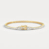Liora Muse 5.00 ct (7.6 points 2.5mm/pc) Lab-Grown Diamond Tennis Bracelet in 9K Gold – Classic & Timeless