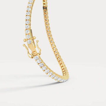 Liora Muse 5.00 ct (7.6 points 2.5mm/pc) Lab-Grown Diamond Tennis Bracelet in 9K Gold – Classic & Timeless